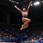 simone biles floor routine today