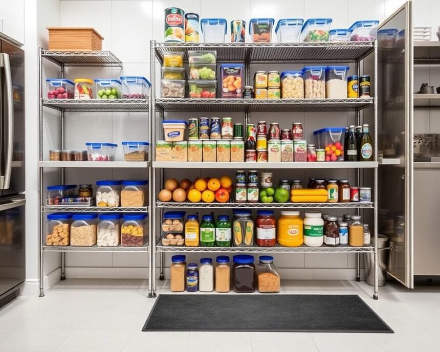 Food should be stored at least which distance from the floor?